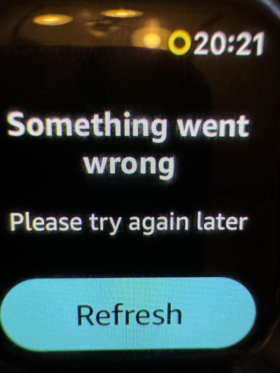 Apple Watchからアプリを開くとエラーメッセージ(Something went wrong please try again later)が表示される